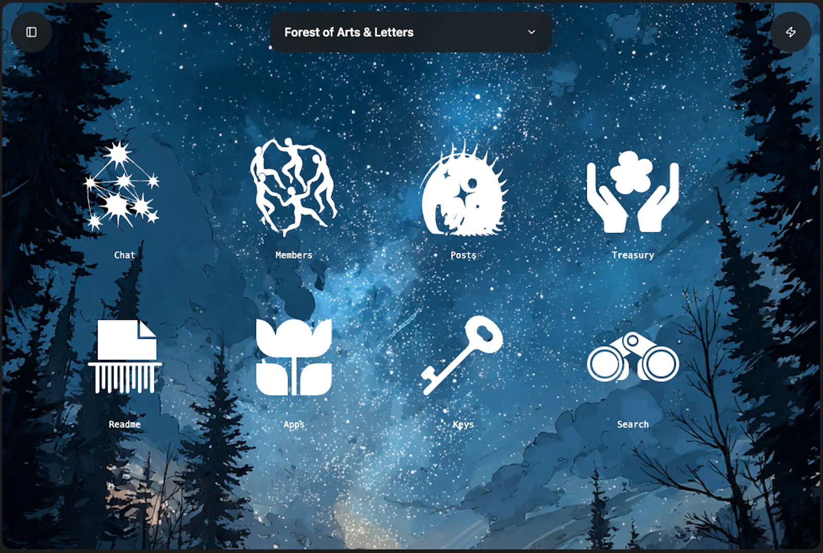 Six-week DFOS experiment: The Forest of Arts & Letters (WIP) 🌲